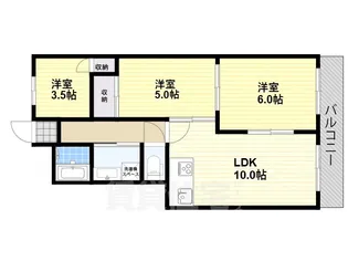 都島ロイヤルハイツ【7階】の間取り