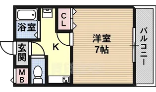 プロムナードみささぎ【1階】の間取り