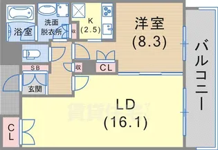 D'グラフォート神戸三宮タワー【10階】の間取り