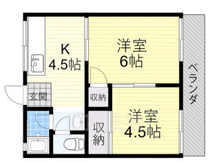 名神ハイツA棟【1階】の間取り