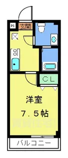 フラッティ円町北【6階】の間取り