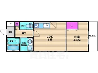 リアン桂ウエスト【2階】の間取り