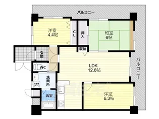 ふぁみーゆ松原【3階】の間取り