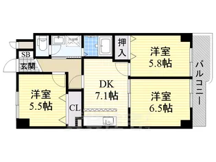 ネクステージあらこ【5階】の間取り
