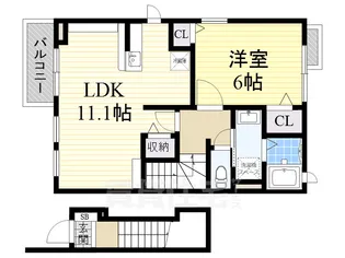 ファンタジア B 【2階】の間取り