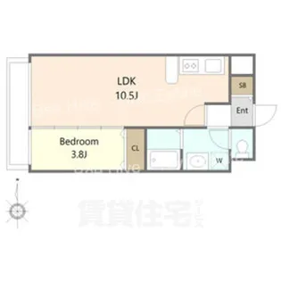 フォルクランド那古野【2階】の間取り