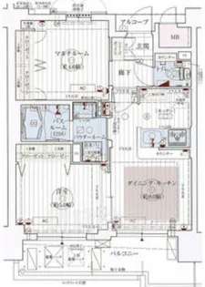 エステムコート神戸ハーバーランド前5アクア【10階】の間取り