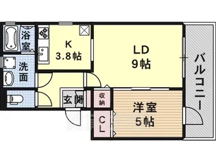 グリーンパーク尾浜2【1階】の間取り