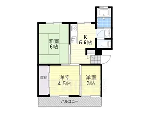 コーポレート筒井【2階】の間取り