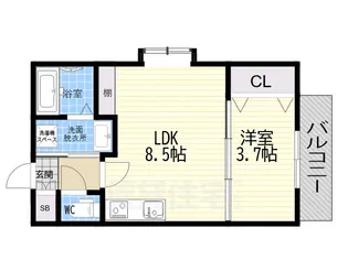 Smith武庫川【3階】の間取り