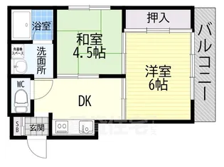 石見ハイツ【1階】の間取り