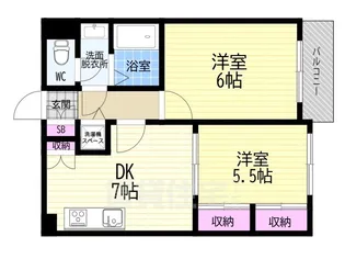 セントアミュー【2階】の間取り