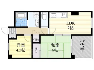 第2シャトー中尾【5階】の間取り