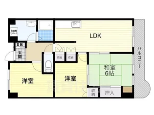 アンビエンテ桜ヶ丘【2階】の間取り