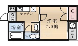 ヴァン四条大宮【7階】の間取り