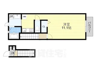 ウエストビレッジ【2階】の間取り