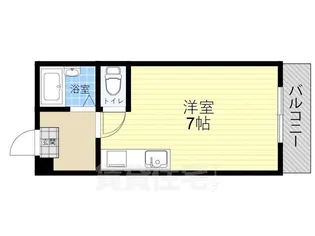 フレンドリー北田辺【1階】の間取り