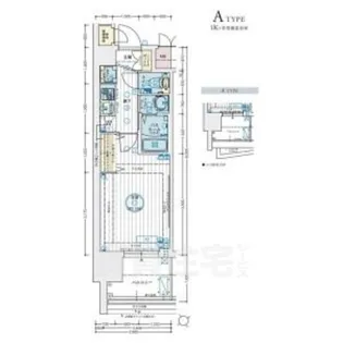 エステムコート名古屋鶴舞シエル【9階】の間取り