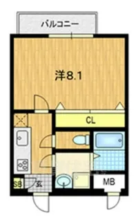 シャルレ1番館【5階】の間取り