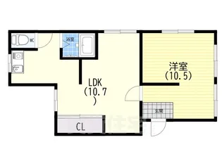 シェークスピア神戸【201号室】の間取り