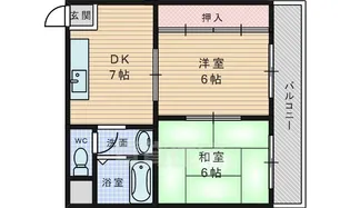 第一松田ハイム【202号室】の間取り