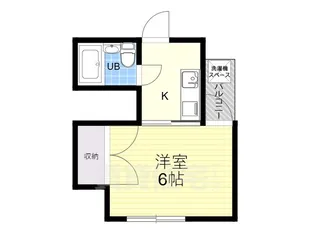 東洋プラザ田辺【4階】の間取り