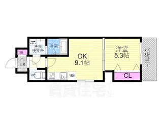 エターナルコート三条【5階】の間取り