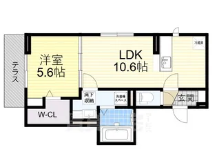 フェリーチェヴェント【3階】の間取り