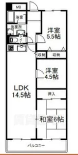 GROOVE門戸厄神【5階】の間取り