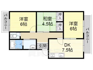 安田マンション【1階】の間取り
