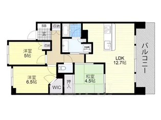 ジェイグラン阿倍野文の里【2階】の間取り