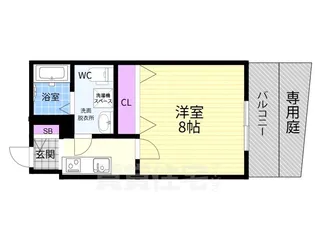プランドール寺之内【1階】の間取り