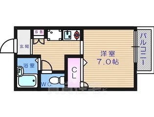 カームパティオ B棟【1階】の間取り