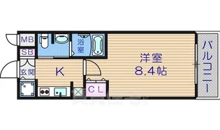 クレアートクラウン天王寺【203号室】の間取り