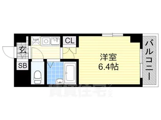 ラッキーセンター河堀口【5階】の間取り