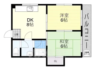 サンワード北田辺【5階】の間取り