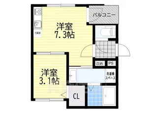 StarLight Studios【3階】の間取り