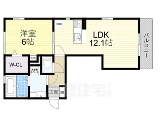 テルマエ北花田【3階】の間取り