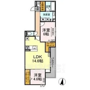 セレスティア苗代【2階】の間取り