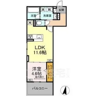 セレスティア苗代【3階】の間取り