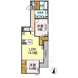 セレスティア苗代【3階】の間取り