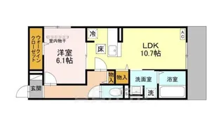 Noble Terrace中山手【1階】の間取り