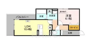 Noble Terrace中山手【2階】の間取り