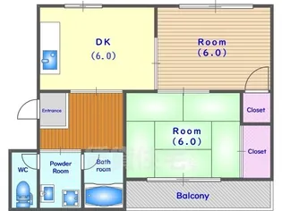 開田マンション【3階】の間取り
