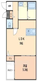 クレスト高安町南【1階】の間取り