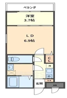 クレスト高安町南【2階】の間取り