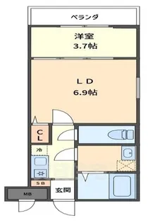 クレスト高安町南【3階】の間取り