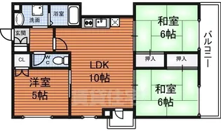 ヴィラ・エイト・サイト諏訪森【4階】の間取り