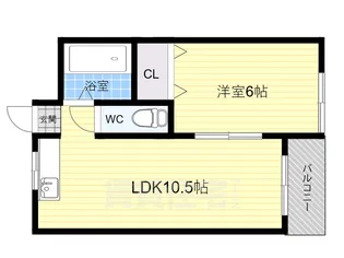 岩崎ハイツP1【4階】の間取り