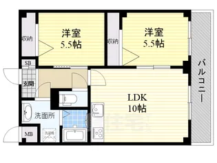 新大阪パークハイツ【7階】の間取り